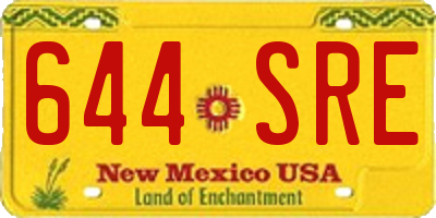 NM license plate 644SRE