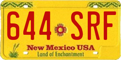 NM license plate 644SRF