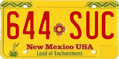 NM license plate 644SUC