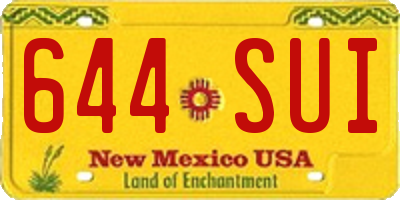 NM license plate 644SUI