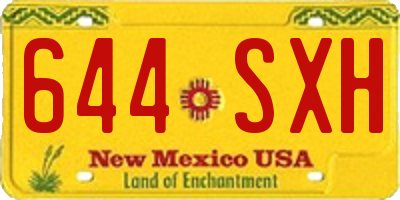 NM license plate 644SXH