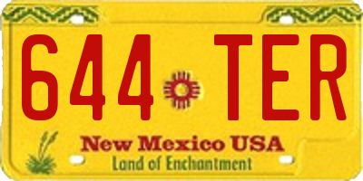 NM license plate 644TER