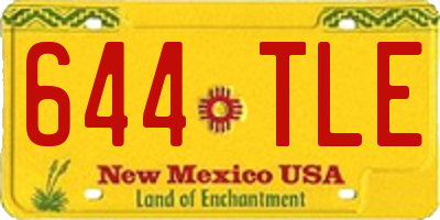 NM license plate 644TLE