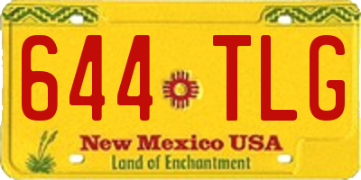 NM license plate 644TLG