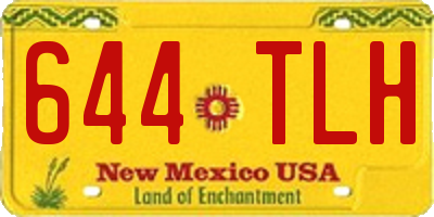 NM license plate 644TLH