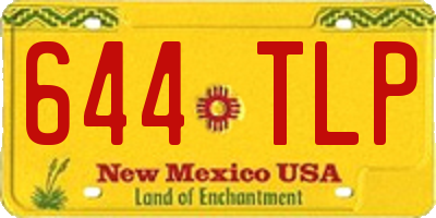 NM license plate 644TLP
