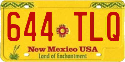 NM license plate 644TLQ