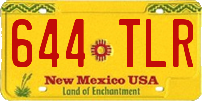 NM license plate 644TLR