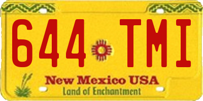 NM license plate 644TMI