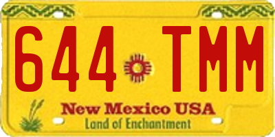 NM license plate 644TMM