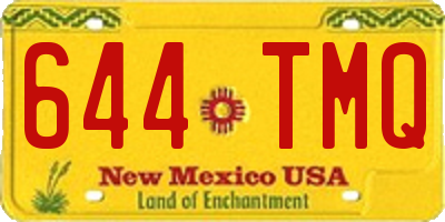 NM license plate 644TMQ