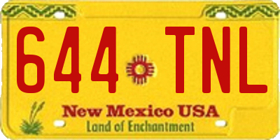 NM license plate 644TNL