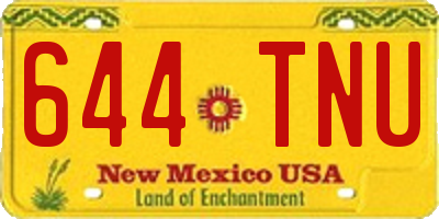 NM license plate 644TNU