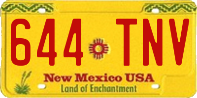NM license plate 644TNV