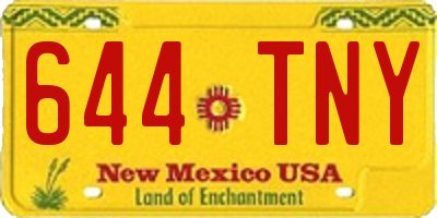 NM license plate 644TNY