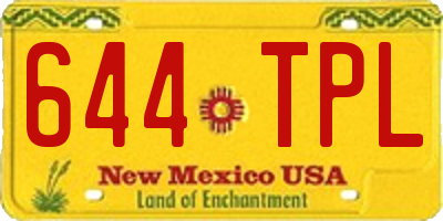NM license plate 644TPL