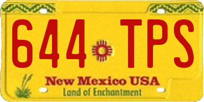 NM license plate 644TPS