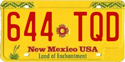 NM license plate 644TQD
