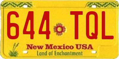 NM license plate 644TQL