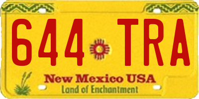 NM license plate 644TRA