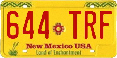 NM license plate 644TRF