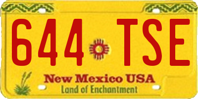 NM license plate 644TSE