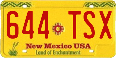 NM license plate 644TSX