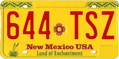 NM license plate 644TSZ