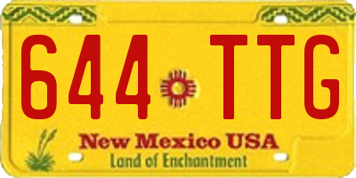 NM license plate 644TTG