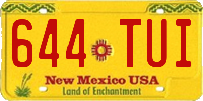 NM license plate 644TUI