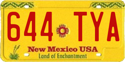 NM license plate 644TYA