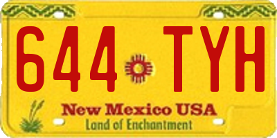 NM license plate 644TYH