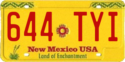 NM license plate 644TYI