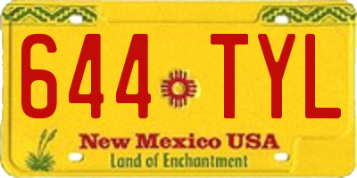 NM license plate 644TYL