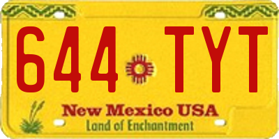NM license plate 644TYT