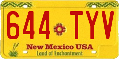 NM license plate 644TYV