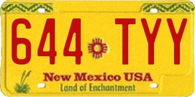 NM license plate 644TYY