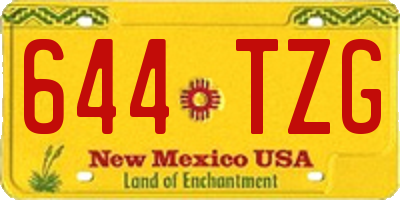 NM license plate 644TZG