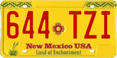NM license plate 644TZI