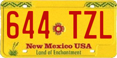 NM license plate 644TZL