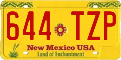 NM license plate 644TZP