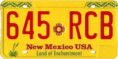 NM license plate 645RCB