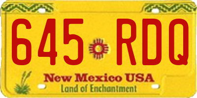 NM license plate 645RDQ