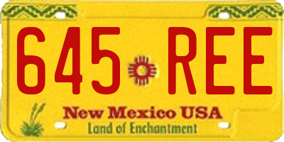 NM license plate 645REE