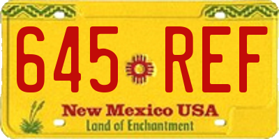NM license plate 645REF