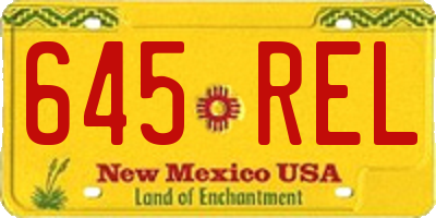 NM license plate 645REL