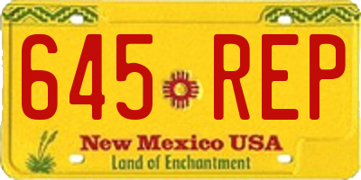 NM license plate 645REP