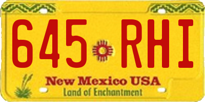 NM license plate 645RHI