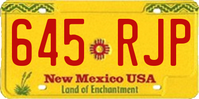 NM license plate 645RJP