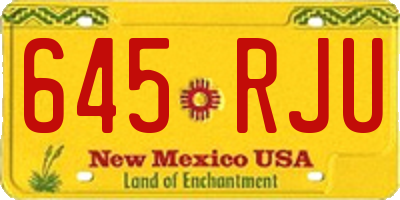 NM license plate 645RJU
